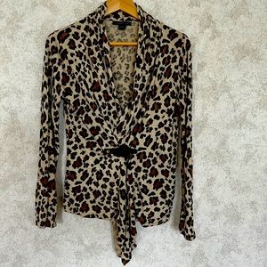 Animal Print August Silk Sweater Size M